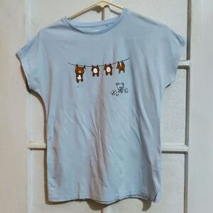 Uniqlo UT Kids Light Blue Rilakkuma T-shirt size 13 girls